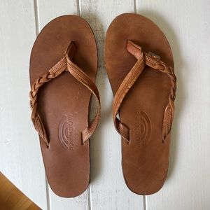 Rainbow Flirty Braidy Sandals, Women’s Size 7, EEEUC